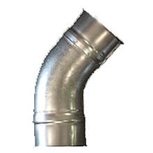 22 Gauge Press Formed 45 Degree Elbow 7" X 7" CDE45-07