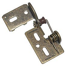 #4 Non-Wrap Knife Pin Hinge, Self-Closing, 3/8" Inset, Antique Brass, 25/Box