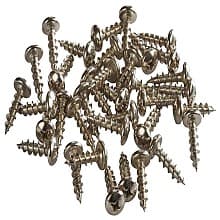 #6 x 1" Pan Head Hinge/Drawer Slide Screw, Phillips Drive Coarse Thread and Type 17 Auger Point, Nickel, Box of 1 Thousand by Youngdale Mfg.