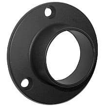 1-5/16" Diameter Closed Flange for Round Closet Rods, Matte Black
