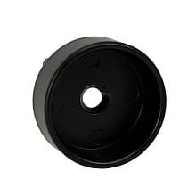 1-5/16" Diameter Closed Flange for Round Closet Rods, Pin Mount, Matte Black Finish