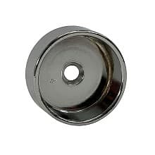 1-5/16" Diameter Closed Flange for Round Closet Rods, Pin Mount, Polished Chrome Finish
