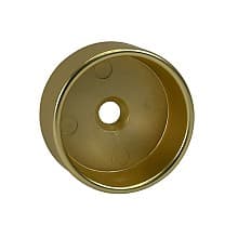 1-5/16" Diameter Closed Flange for Round Closet Rods, Pin Mount, Dull Brass Finish