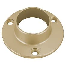 1-5/16" Diameter Closed Flange for Round Closet Rods, Dull Brass Finish