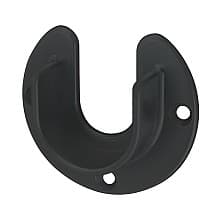 1-5/16" Diameter Open Flange for Round Closet Rods, Matte Black Finish