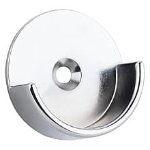 1-5/16" Diameter Open Flange for Round Closet Rods, Pin Mount, Polished Chrome Finish