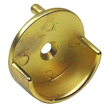 1-5/16" Diameter Open Flange for Round Closet Rods, Pin Mount, Dull Brass Finish