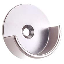 1-5/16" Diameter Open Flange for Round Closet Rods, Pin Mount, Dull Chrome Finish
