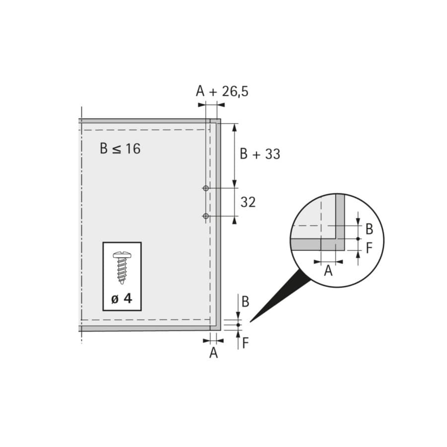 75˚ Up-Opening Right Hand Lift Fitting, Nickel-Plated, detail 3