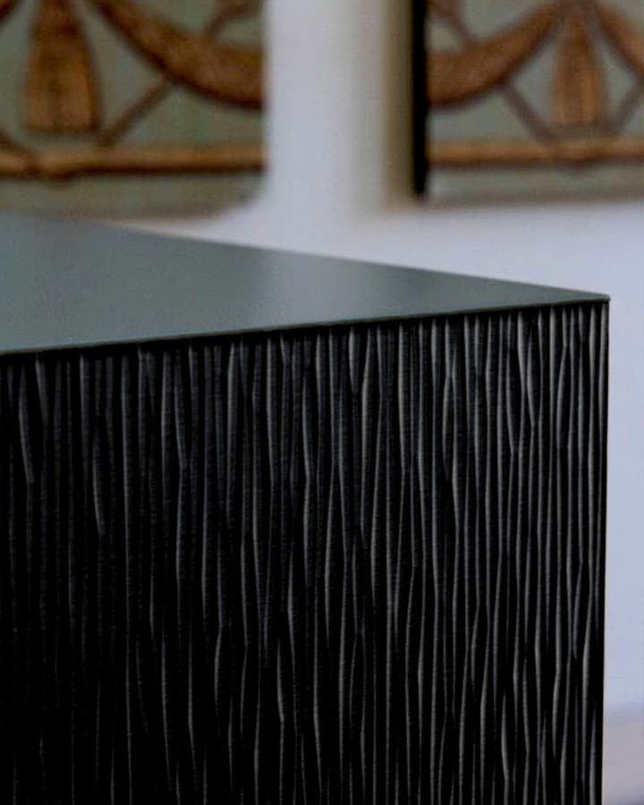 200 Series HPL Metal Laminate Sheet Metawave Black Aluminum 4' X 8' Chemetal C239P011, decor