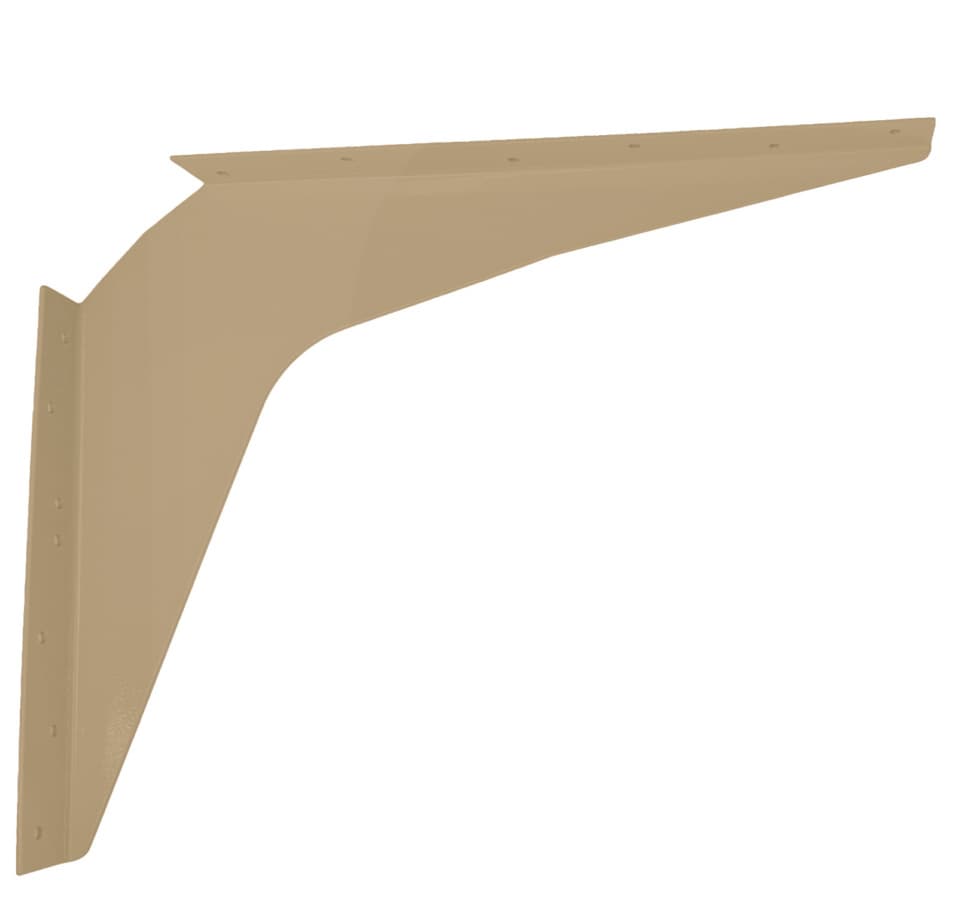 24" x 29" Heavy Duty Workstation Bracket, Almond Finish (1 Pair), detail