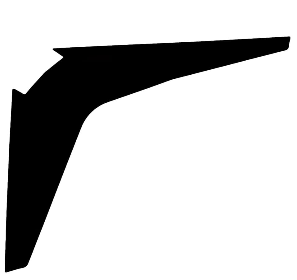 24" x 29" Heavy Duty Workstation Bracket, Black Finish (1 Pair), detail