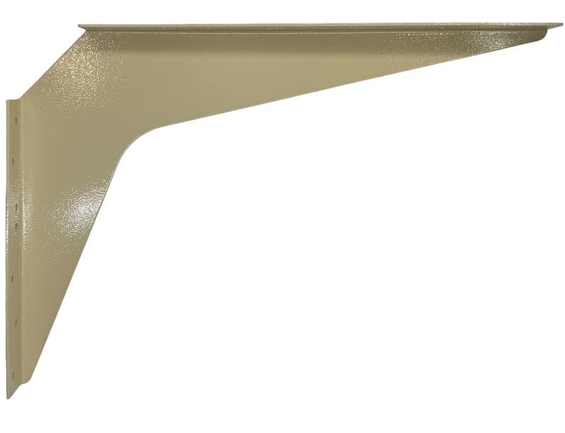 12" x 18" Heavy Duty Workstation Bracket, Almond Finish (1 Pair), detail