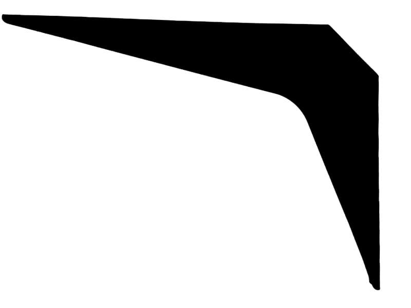 15" x 21" Heavy Duty Workstation Bracket, Black Finish (3 Pair), detail