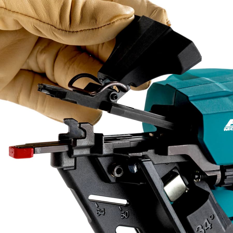 Makita XNB08Z Feature Shot (tool free jam release open)