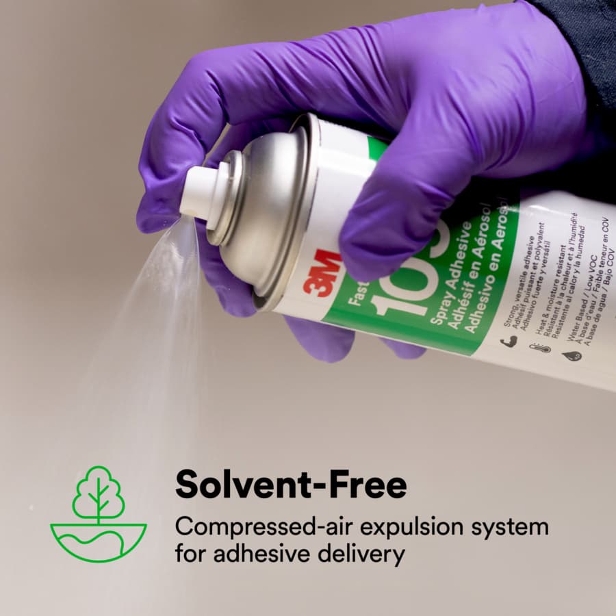 1090 Fastbond™ Multipurpose Adhesive High Strength, Water Based, Low VOC, Clear, 8.2 oz Aerosol Canister, detail 4