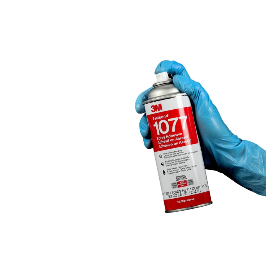 1077 Fastbond™ Multipurpose Adhesive, Water Based, Low VOC, Clear, 8.2 oz Aerosol Canister, detail 1