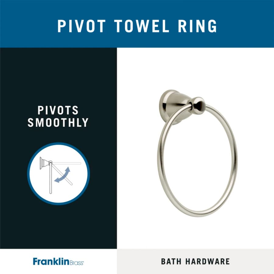 Franklin Brass Kinla Towel Ring, Satin Nickel - KIN46-SN-1, detail 3