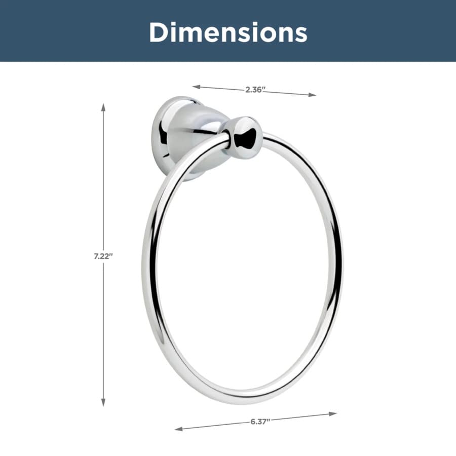 Franklin Brass Kinla Towel Ring, Polished Chrome - KIN46-PC-1, detail 2