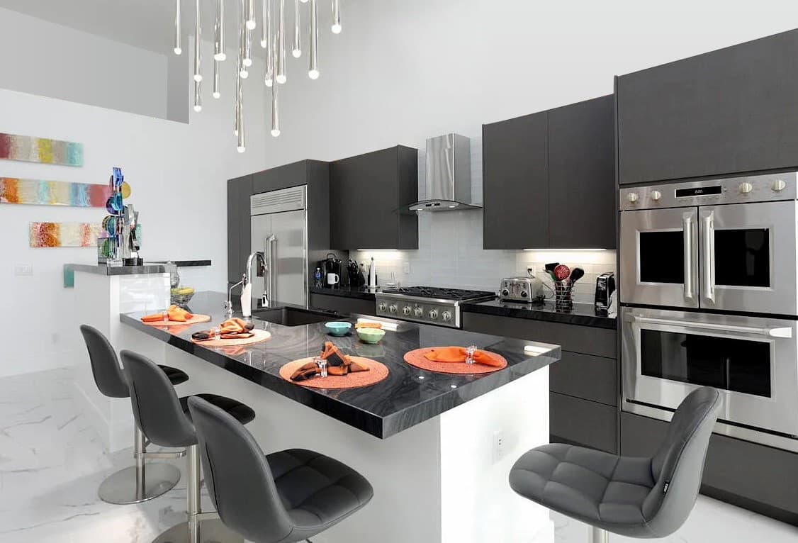 SALT High Pressure Laminate, GSX7R Antracite Linen, Calicot Finish, lifestyle 1