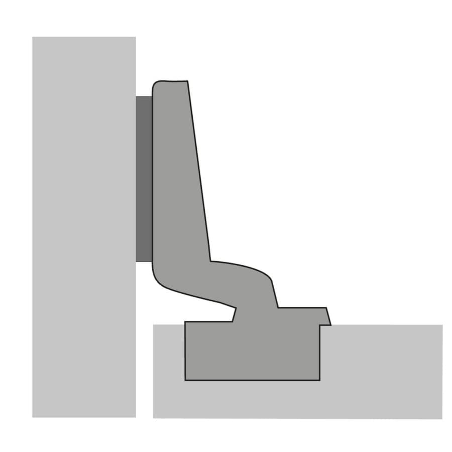 Hettich Intermat Self-Close Inset Overlay Face-Frame;Frameless Hinges Nickel, 110° Dowel - 9043645, detail 1
