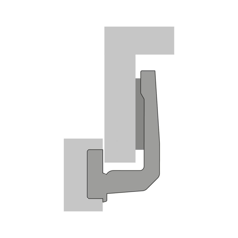 Hettich Intermat Self-Close Overlay 90° Angle Face-Frame;Frameless Blind Corner Hinge Nickel, 95° Dowel - 9043757, detail 1