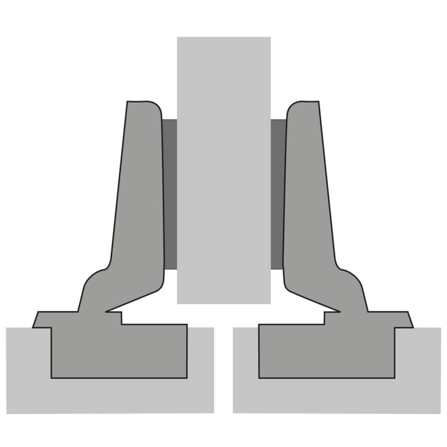 Hettich Intermat Self-Close Half Overlay Face-Frame;Frameless Hinges Nickel, 125° Dowel - 9044971, detail 1
