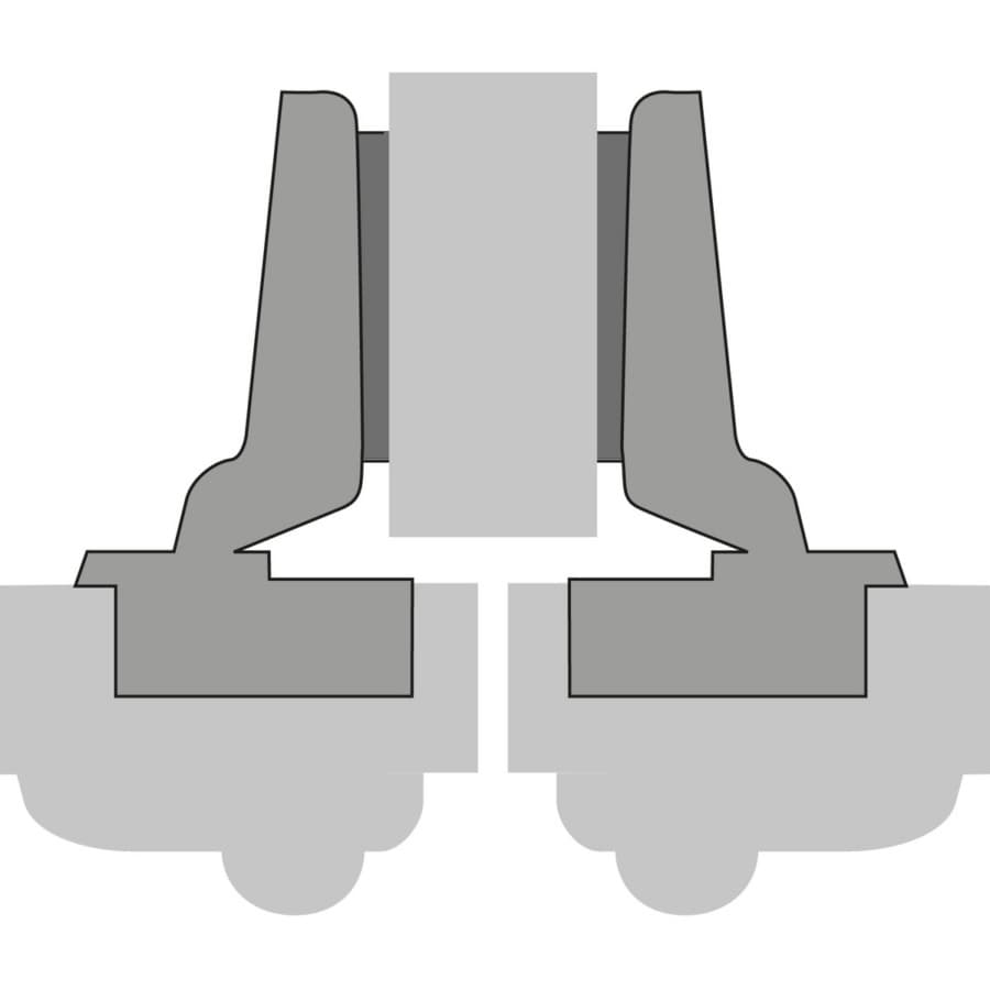 Hettich Intermat 9936 95˚ Opening Hinge, 45mm Bore Pattern, Self-Closing, Half Overlay, Nickel-Plated, Screw-On, detail 1