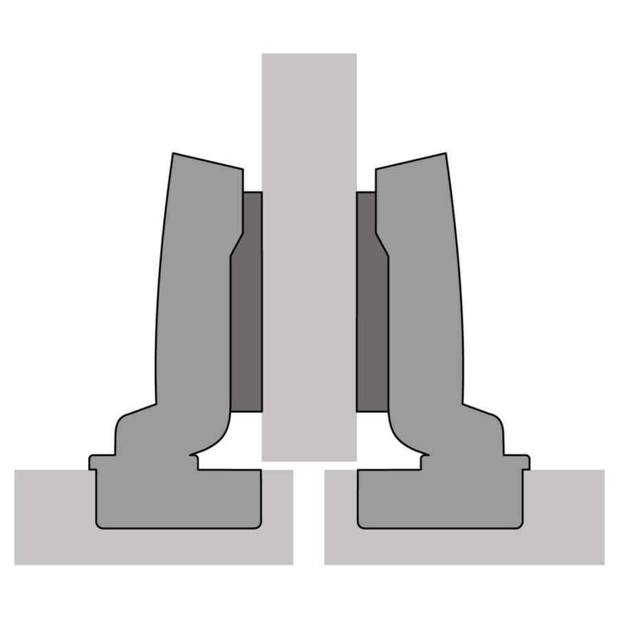 Hettich Sensys Self-Close Half Overlay Face-Frame;Frameless Hinges Nickel, 110° Dowel - 9073651, detail 1