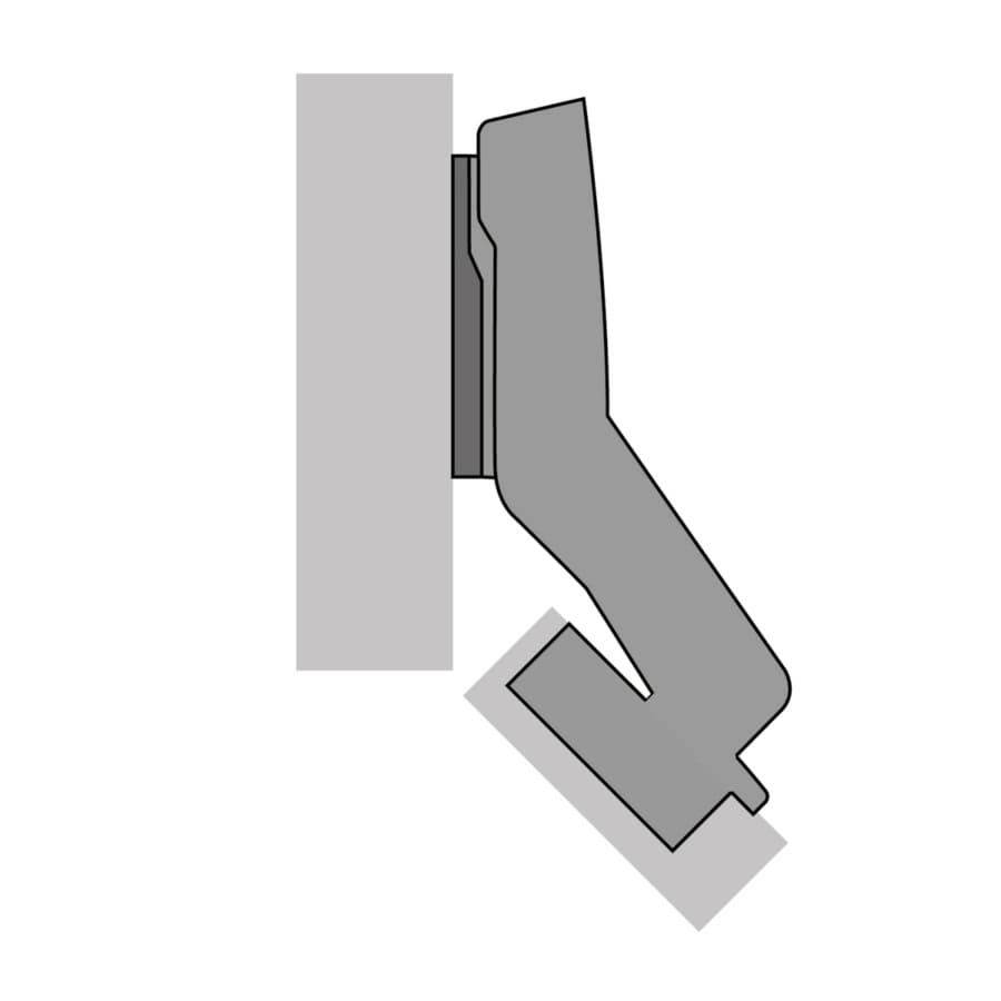 Hettich Sensys Soft-Close Silent System Inset Overlay 45° Angle Face-Frame;Frameless Hinges Nickel, 95° Screw-On - 9088026, detail 1