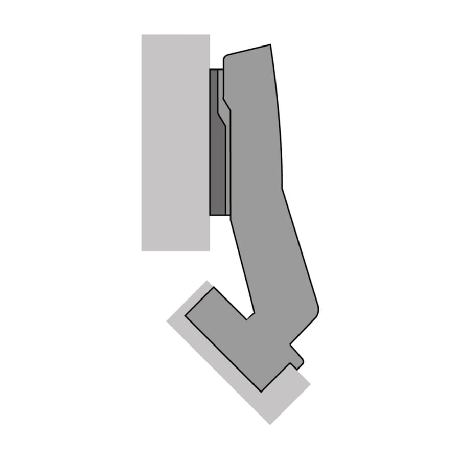 Hettich Sensys Soft-Close Silent System Inset Overlay 45° Angle Face-Frame;Frameless Hinges Nickel, 95° Dowel - 9088043, detail 1