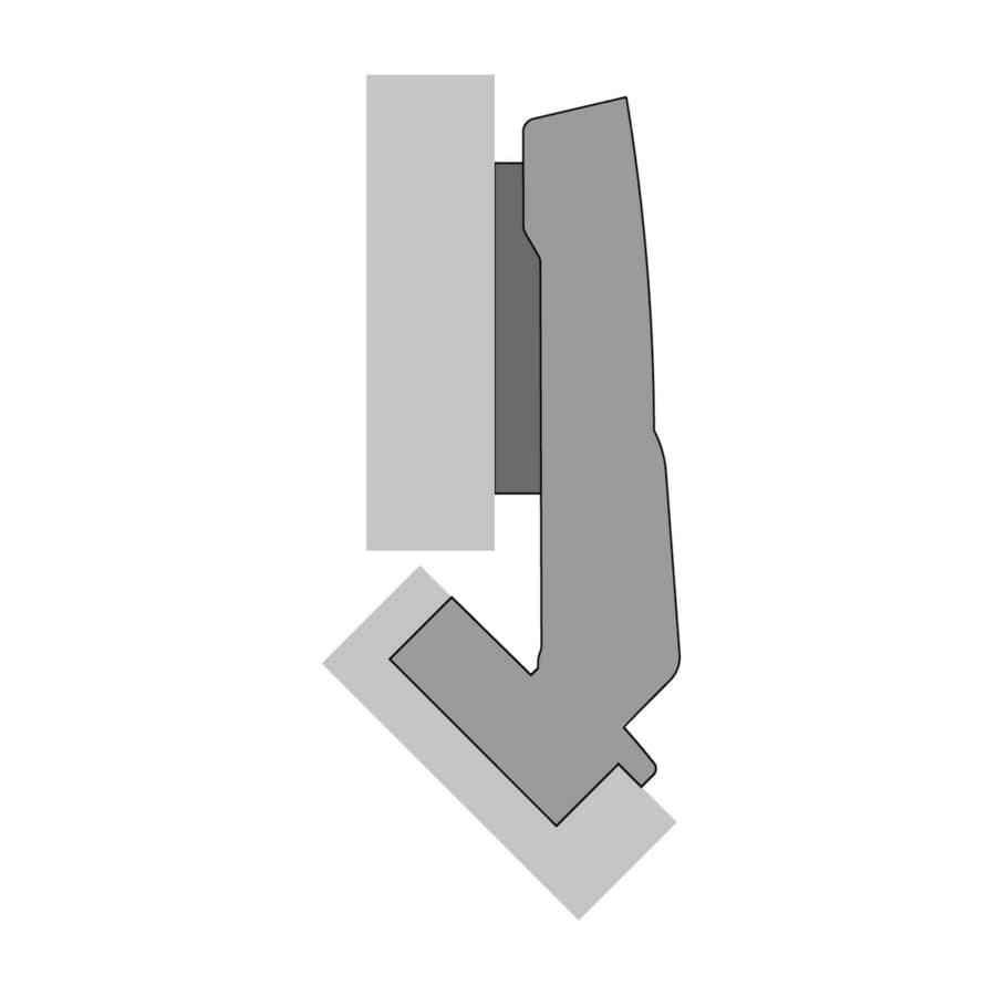 Hettich Sensys Soft-Close Silent System Overlay 45° Angle Face-Frame;Frameless Hinges Nickel, 95° Toolless - 9088078, detail 1