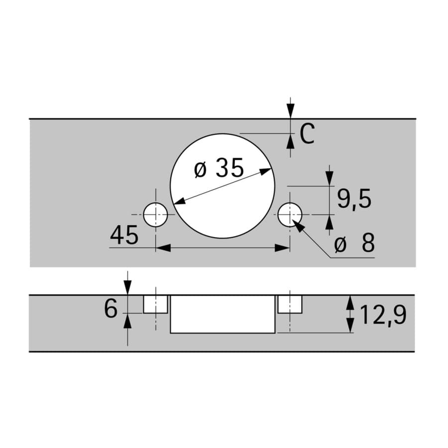 Hettich Sensys Soft-Close Silent System Inset Overlay 90° Angle Face-Frame;Frameless Hinges Nickel, 95° Toolless - 9088081, detail 2