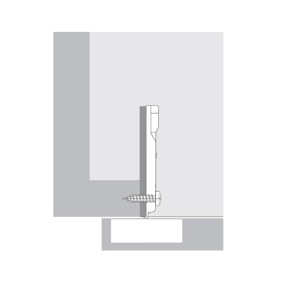 Sensys Cam Adjustment Universal Face Frame Mounting Plate, Nickel-Plated, Screw-On, 0mm, detail 2