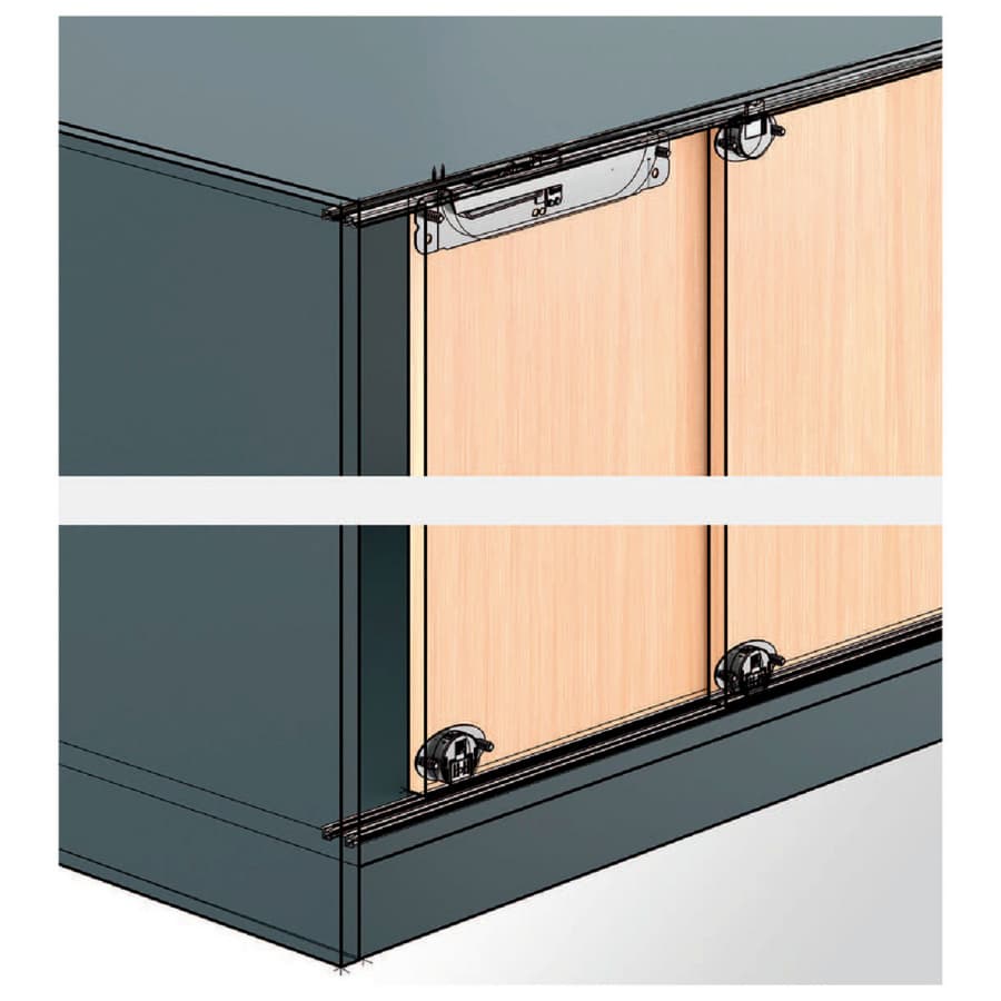 Door Stop/Spacer for Screw-On, Gray, detail 1