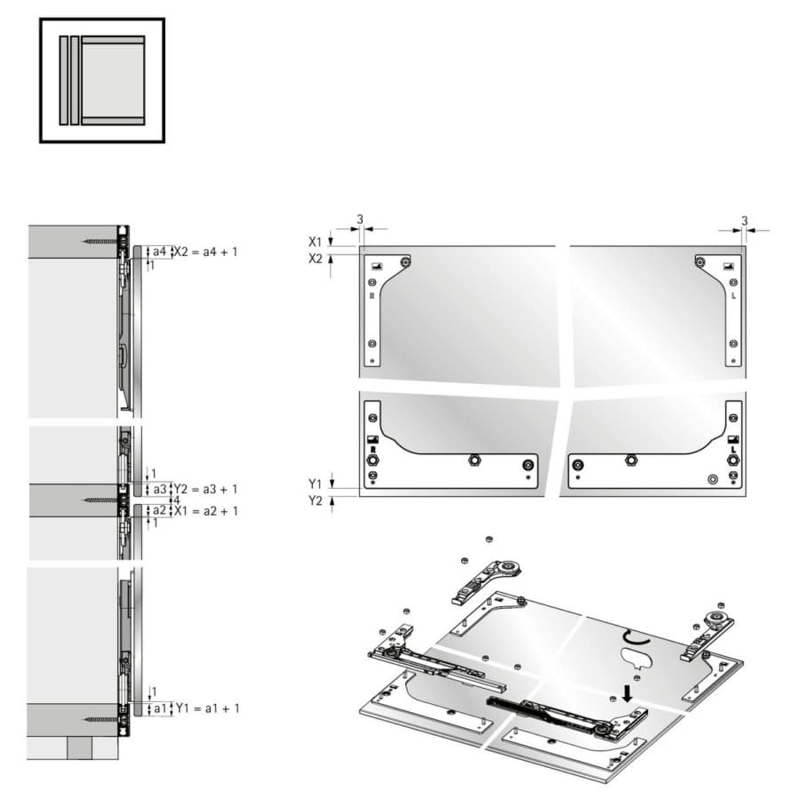 SlideLine M Profile Set, 18mm High, 2500mm, detail 3