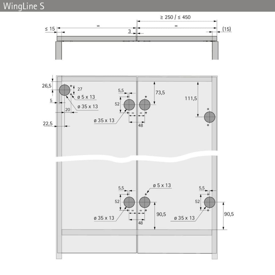 1200mm WingLine L Guide Profile, Bright, detail 6