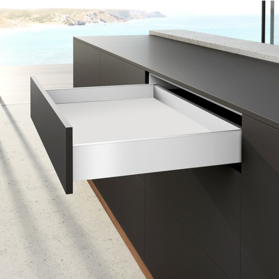 Hettich AvanTech YOU Left Hand Drawer Side Profile, 101mm Drawer Height, White, 500mm (20/Box), detail 2