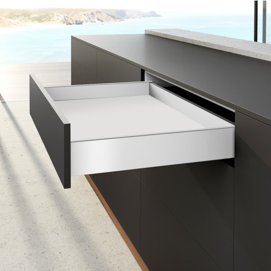 Hettich AvanTech YOU Left Hand Drawer Side Profile, 101mm Drawer Height, White, 500mm (20/Box), detail 4