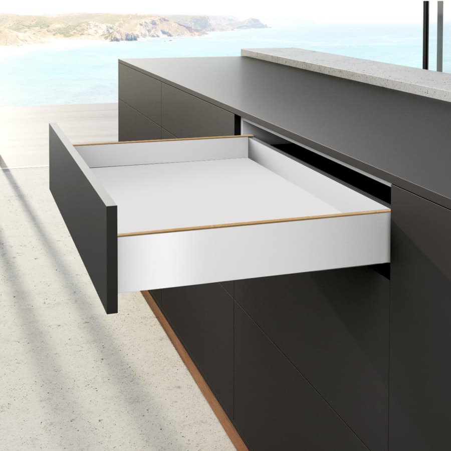 Hettich AvanTech YOU Right Hand Drawer Side Profile, 101mm Drawer Height, White, 500mm (20/Box), detail 3