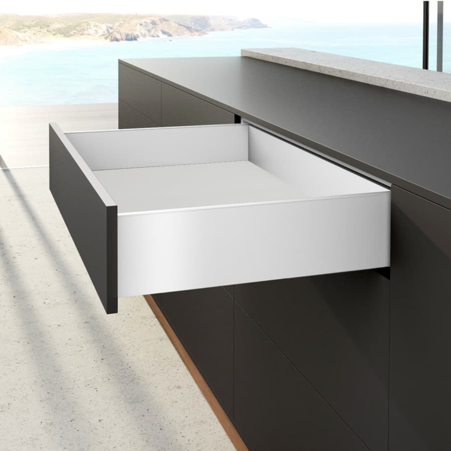 Hettich AvanTech YOU Left Hand Drawer Side Profile, 139mm Drawer Height, White, 450mm (20/Box), detail 2