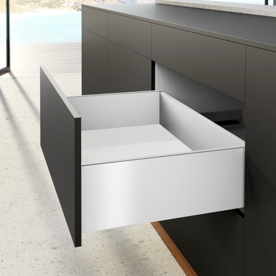 Hettich AvanTech YOU Left Hand Drawer Side Profile, 187mm Drawer Height, White, 500mm (20/Box), detail 3