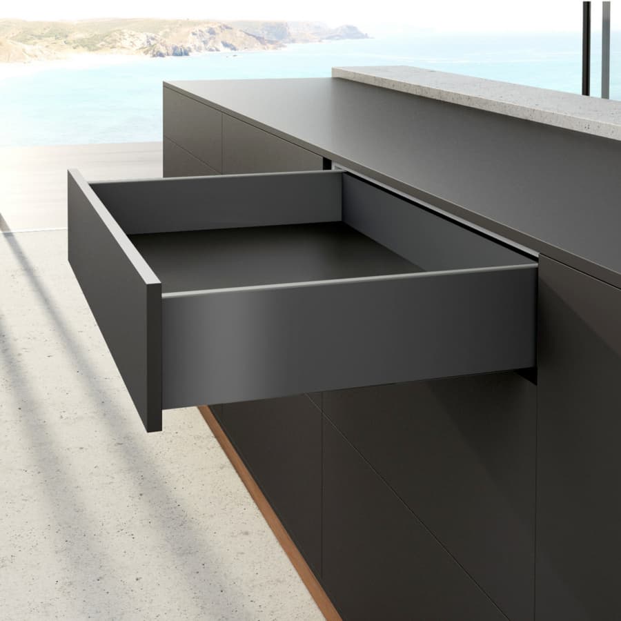 Hettich AvanTech YOU Right Hand Drawer Side Profile, 139mm Drawer Height, Anthracite, 550mm, detail 3