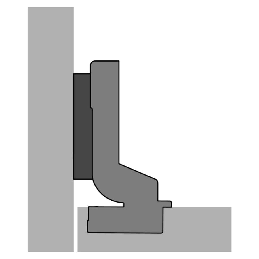 Veosys Stainless Steel 105° Opening Hinge, 45 x 9.5mm TB-Drilling Pattern, Soft-Closing, Inset, Screw-On, detail 1