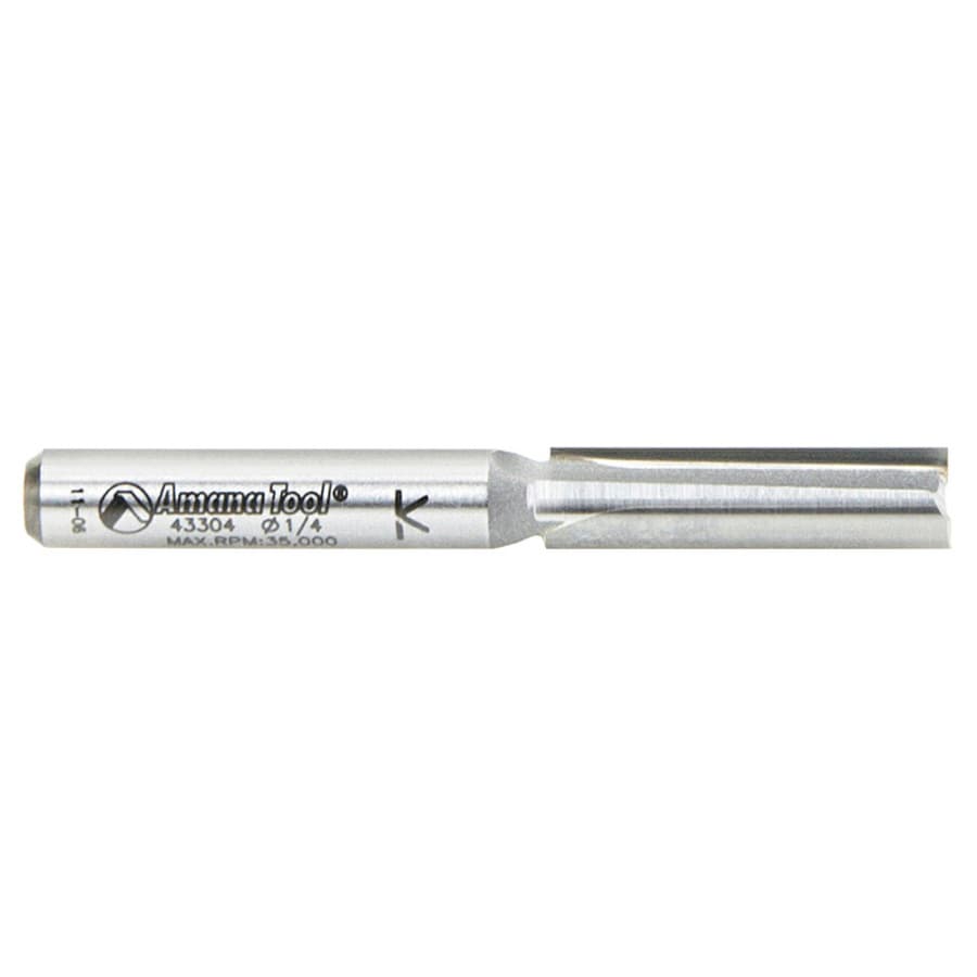 1/4" x 2-1/4" Double 'O' Flute Plastic Cutting Router Bit, 2-Flute, 1/4" Shank, detail 1