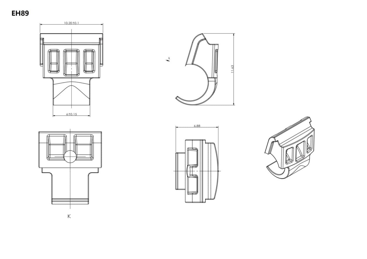 Compact Restriction Clips for 105-86 Degree Hinge Angle, Detail Image 1