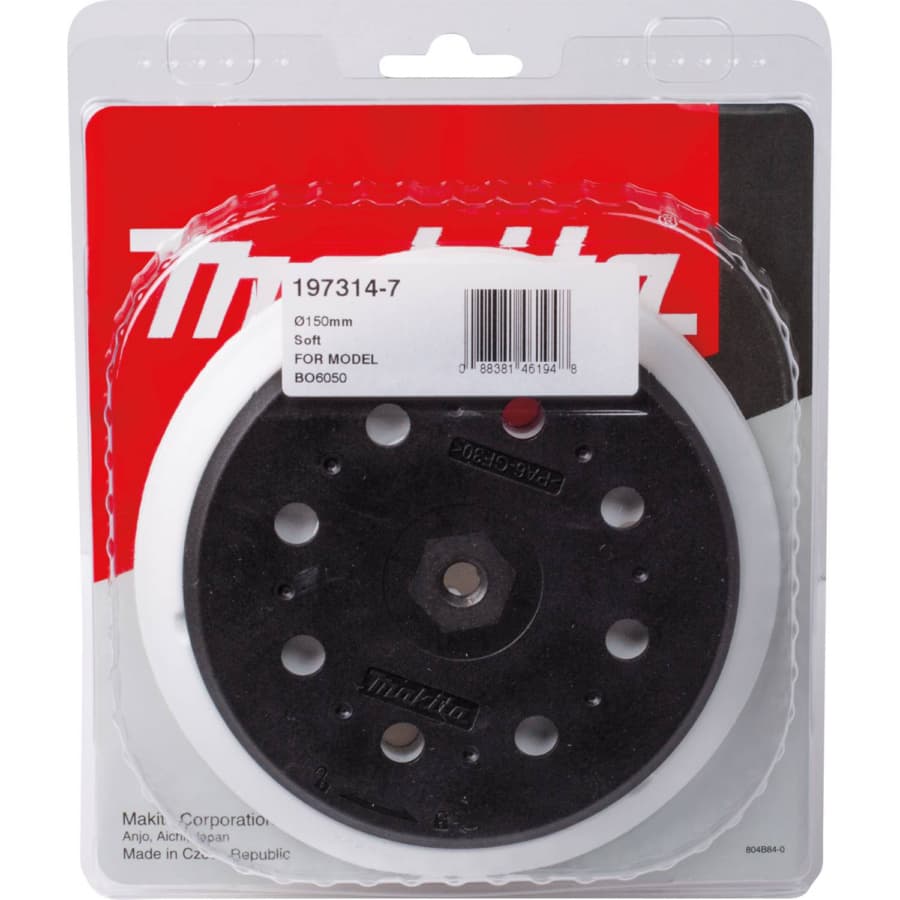 Makita Replacement Pad Soft 8-hole 6" Round Pad - Vacuum Hook and Loop, - 197314-7, detail 3