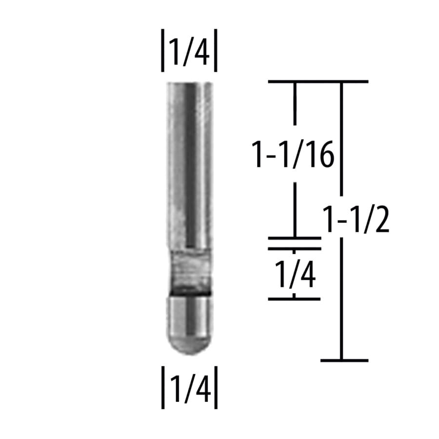 1/4" x 1-1/2" Flush Router Bit, 1-Flute, 1/2" Shank, detail 1