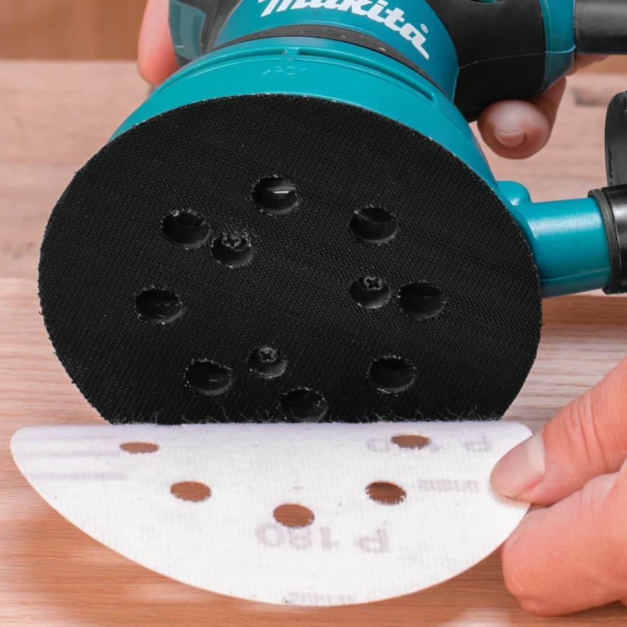 Makita Replacement Pad 8-hole 5" Round Pad - Vacuum Hook and Loop, - 743081-8, detail 1