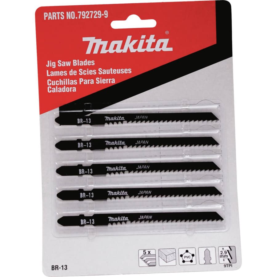 4-1/8" x 9TPI Splinter-Free Cut Jigsaw Blade (5/Pack), detail 1